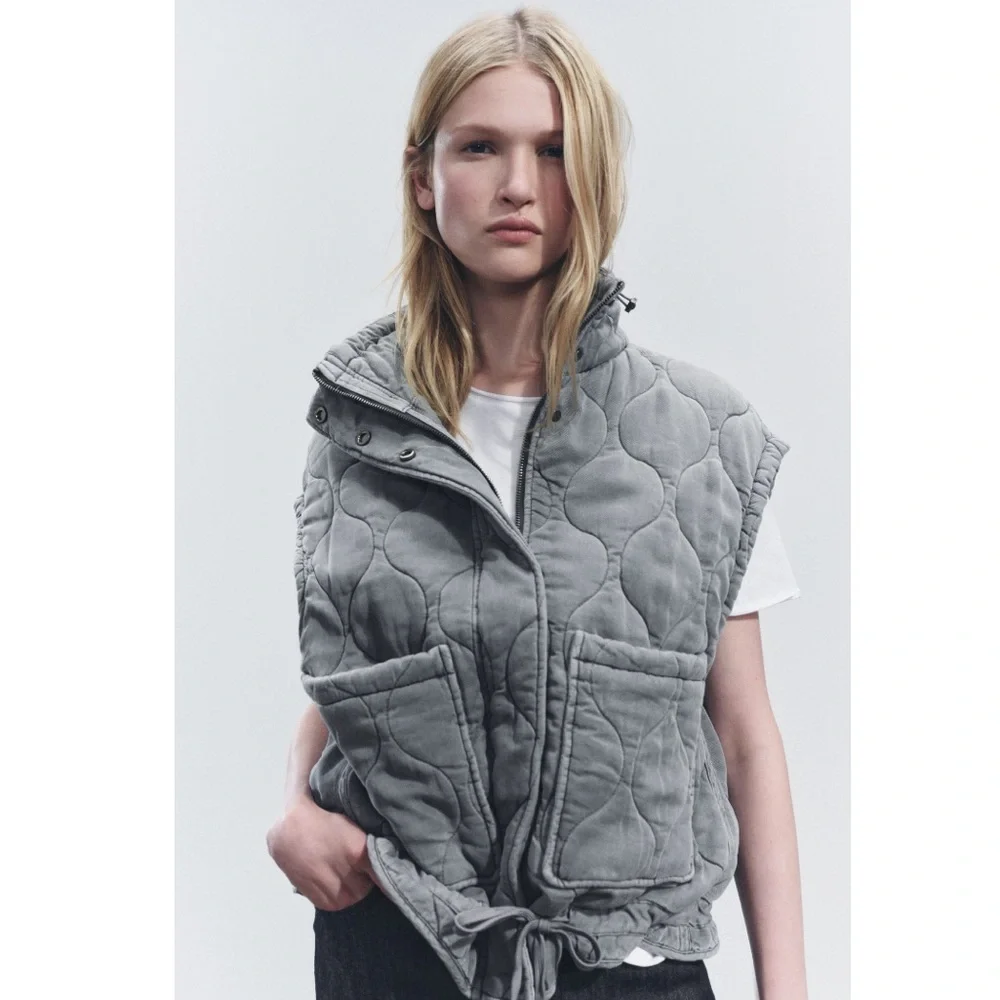 NWT Zara Puffer Vest ZW Collection